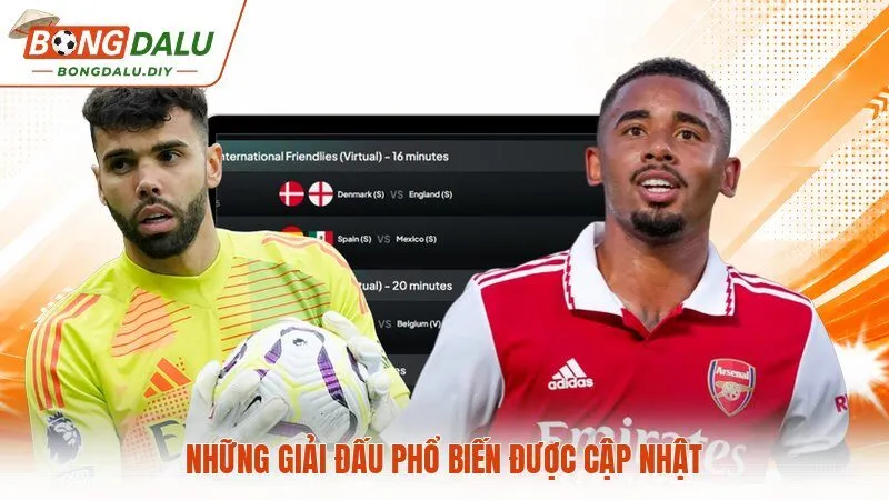 Những giải đấu phổ biến được cập nhật